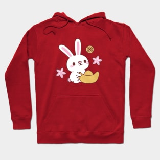 Cute Rabbit With Ingot Chinese New Year Hoodie